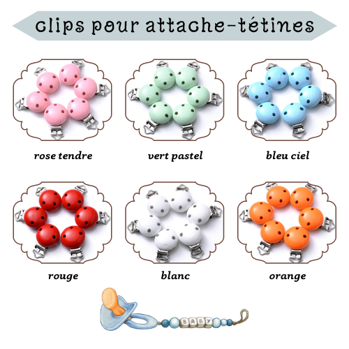 Coffret Attache-tétine + Hochet/anneau de dentition – une